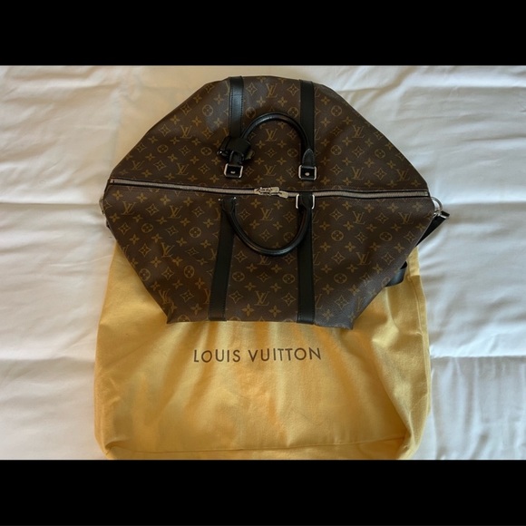 Louis Vuitton Monogram Macassar Keepall Bandoulière 55 - Picture 2 of 4